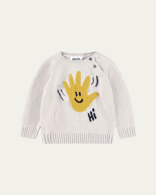 Boy's Bless Teddy Knit Sweater, Size Newborn-4